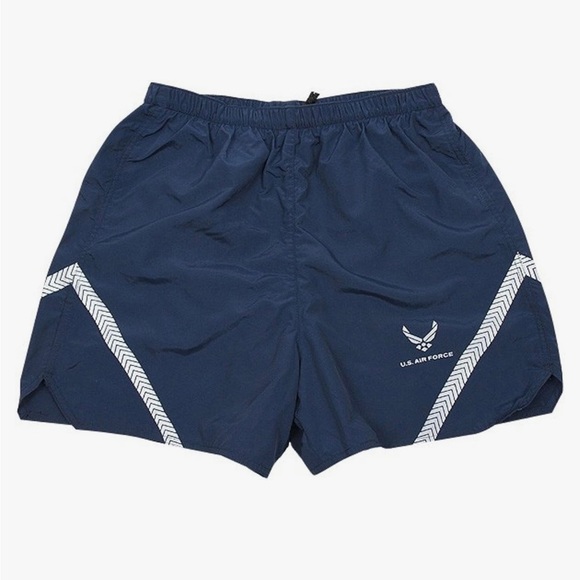 US Air Force PT Shorts Physical Training Trunks (PT) Reflective Navy Size Small - Picture 2 of 2